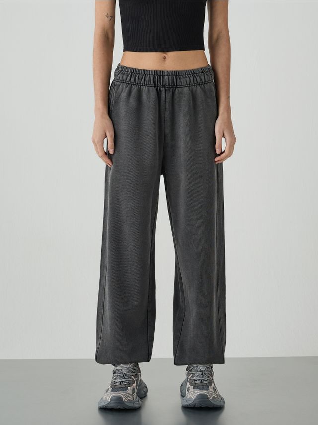 ACID WASHED JOGGER TROUSERS