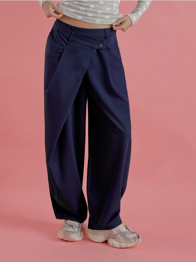 TAILORING TROUSERS WITH CROSSED WAIST