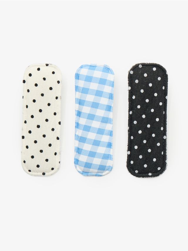 SET OF FABRIC DETAIL HAIR CLIPS