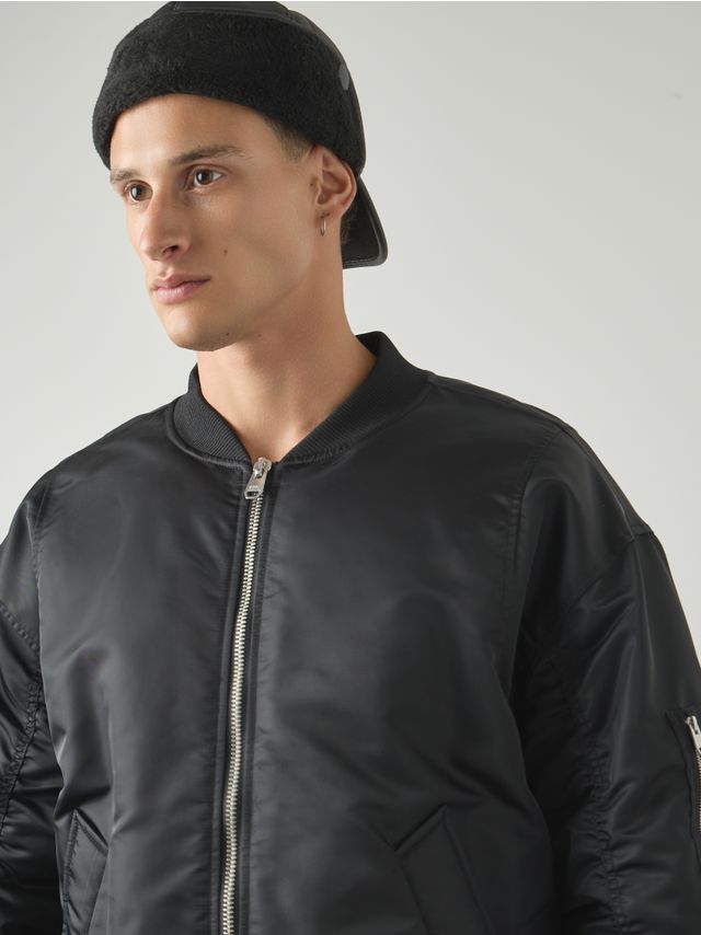 OVERSIZED NYLON BOMBER JACKET