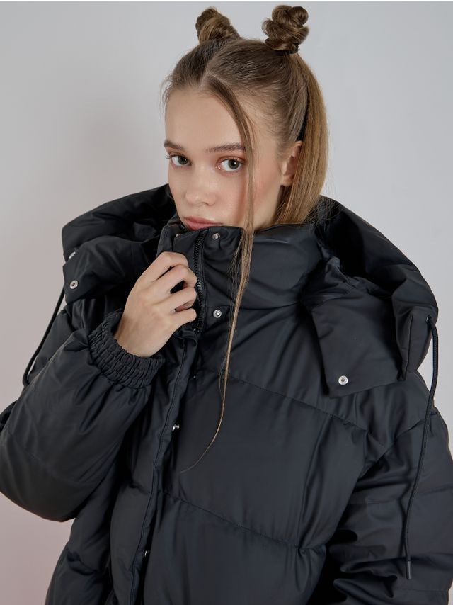 COATED TECHNICAL PADDED PUFFY JACKET