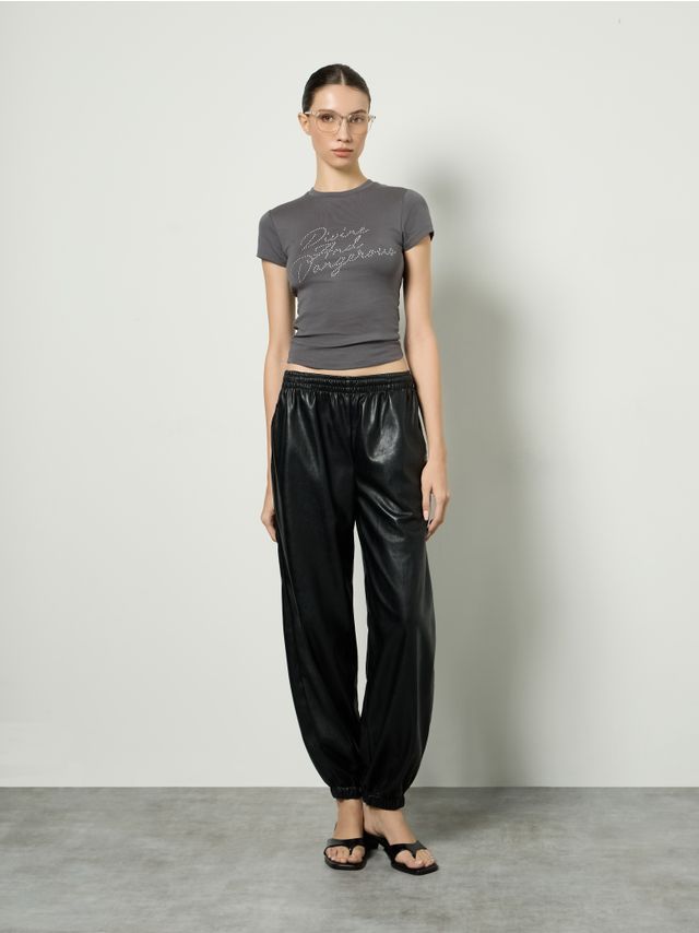 SAROUEL PU JOGGERS
