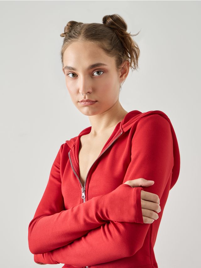 MODAL-BLEND ZIP-HOODIE