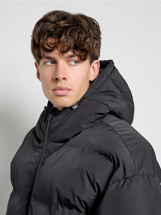 HEAT SEALED PADDED PUFFY JACKET WITH HOOD