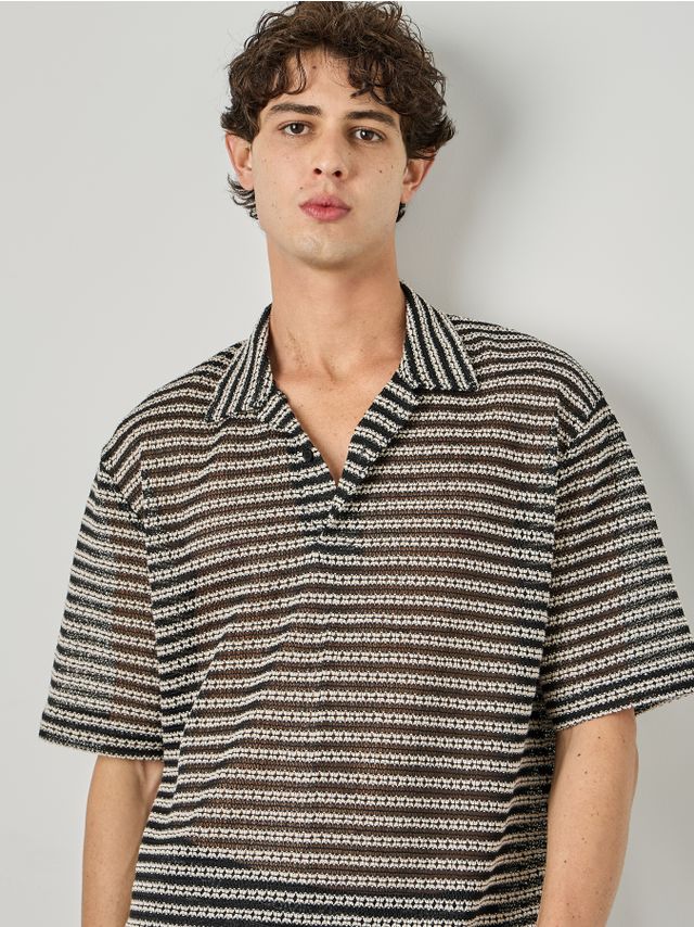 TEXTURED STRIPED SHIRT