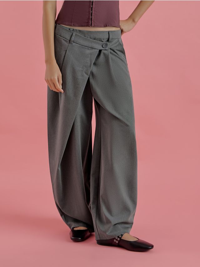 TAILORING TROUSERS WITH CROSSED WAIST