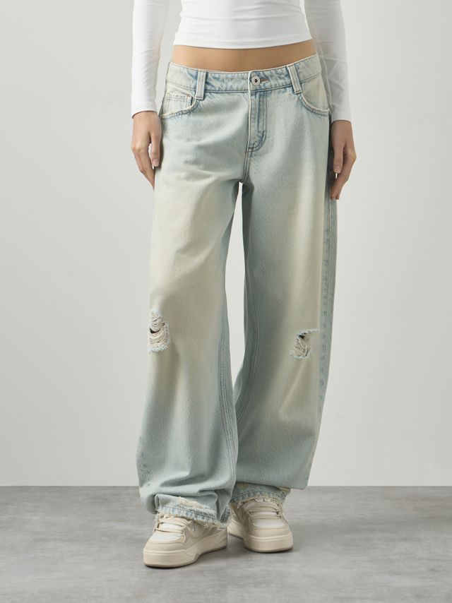 DAMAGED BAGGY JEANS