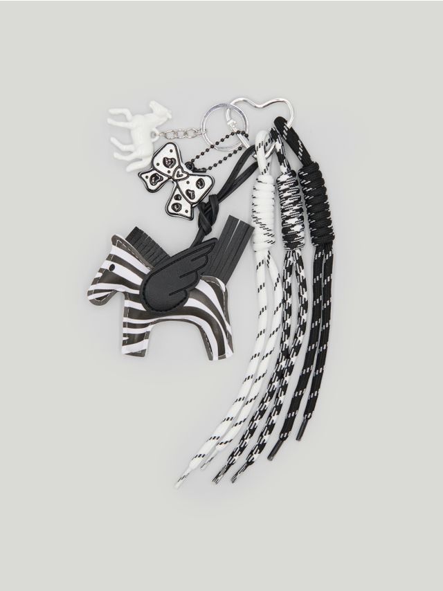 PU HORSE KEYCHAIN WITH CORDS