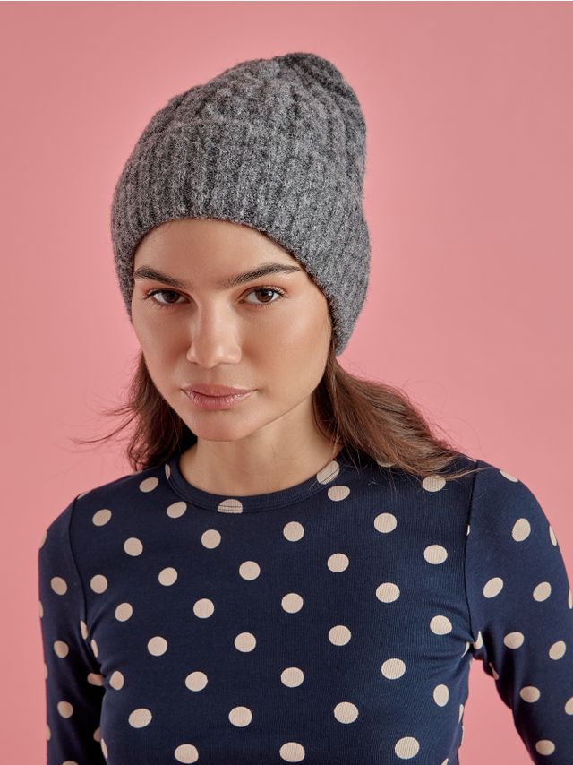 KNITTED WOOL ADDED HAT