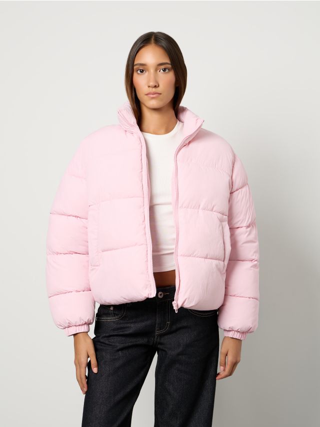 PUFFER JACKET WITH FUNNEL NECK