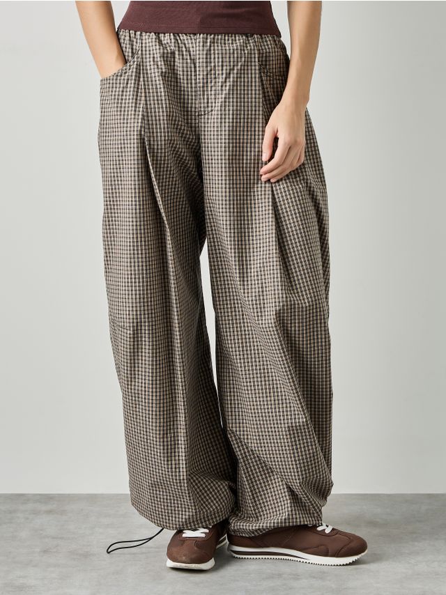BALLOON CHECKS SAROUEL TROUSERS