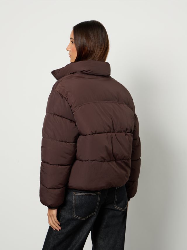 PUFFER JACKET WITH FUNNEL NECK