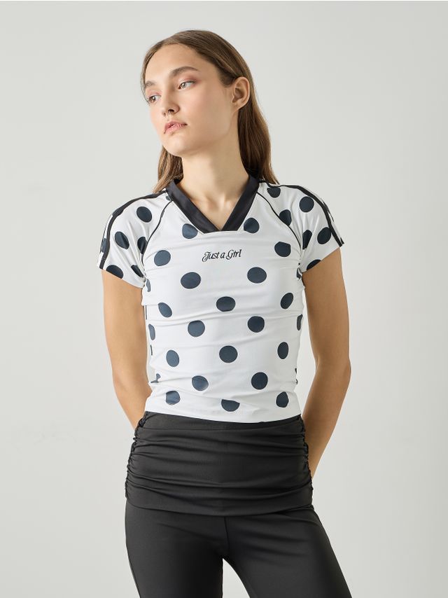 FITTED T-SHIRT POLKA DOT