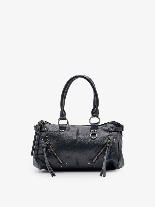 LEATHER LOOK TOTE BAG