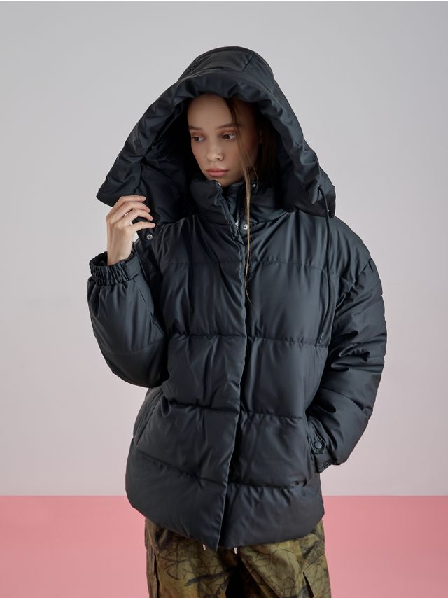 COATED TECHNICAL PADDED PUFFY JACKET