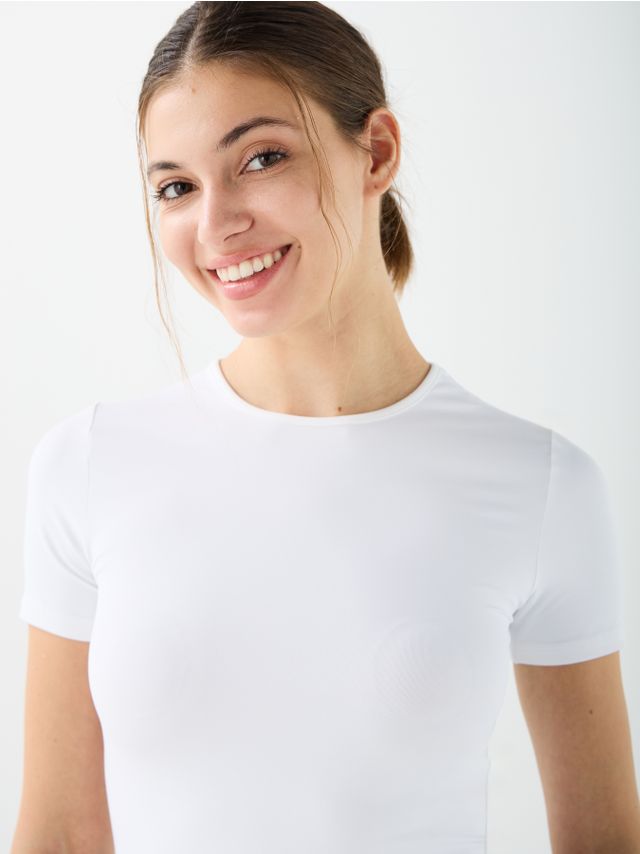SHORT SLEEVED POLYAMIDE NICO TOP