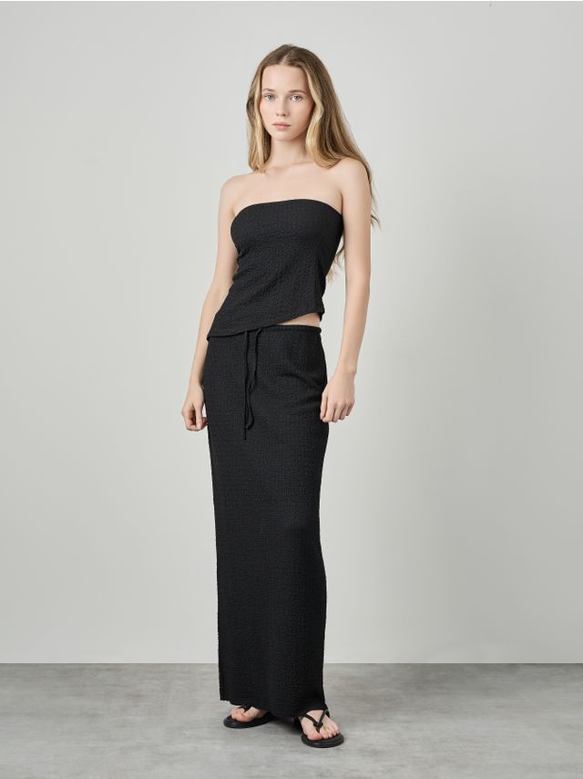 MIDI TEXTURED SKIRT