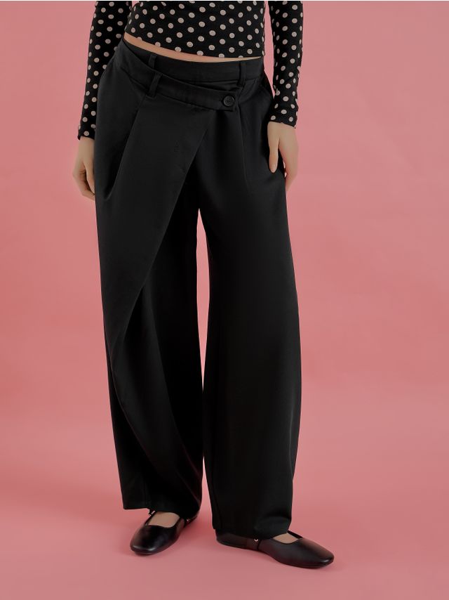 TAILORING TROUSERS WITH CROSSED WAIST