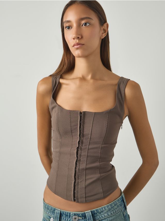 LINGERIE-STYLE CORSET TOP