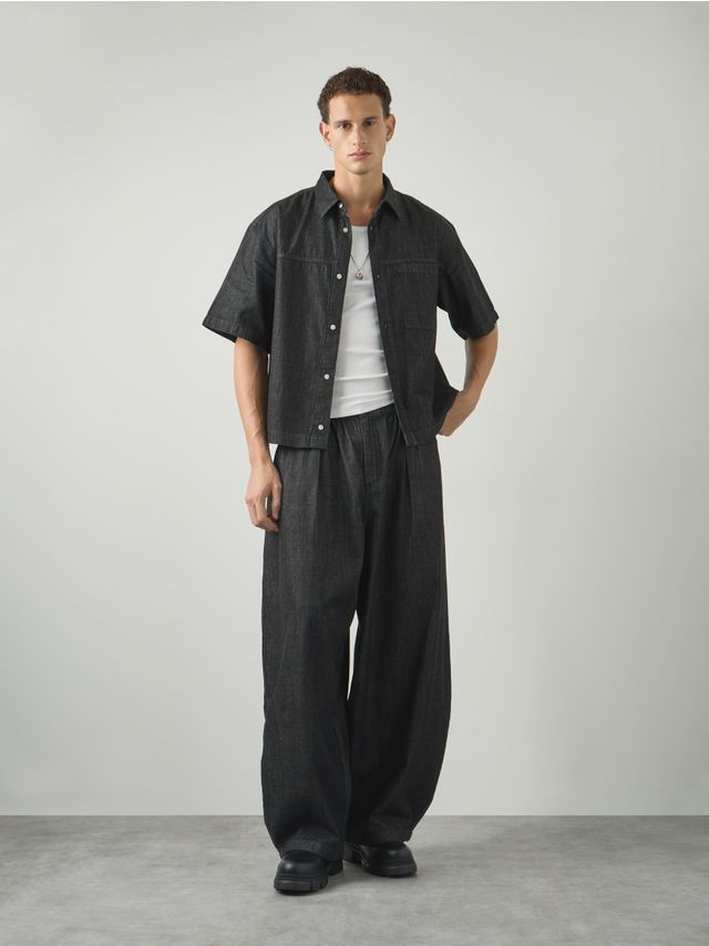 RAW SAROUEL JEANS WITH ELASTIC WAISTBAND