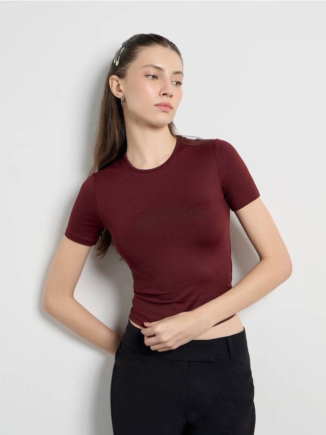 SHORT SLEEVED POLYAMIDE NICO TOP