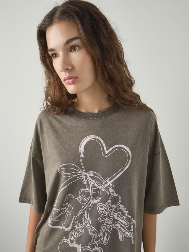 WASHED PRINTED T-SHIRT
