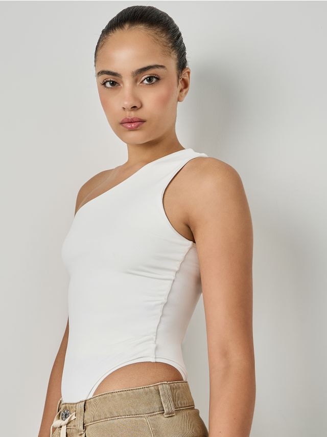 ONE SHOULDER POLY BODYSUIT