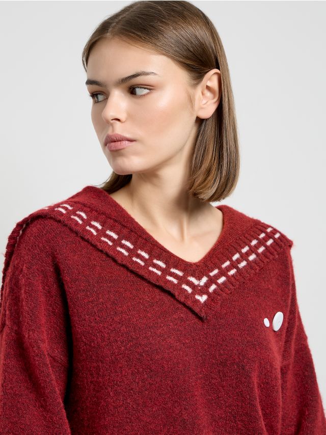 СВИТЕР С ДОБАВЛЕНИЕМ ШЕРСТИ ECRU x DORA