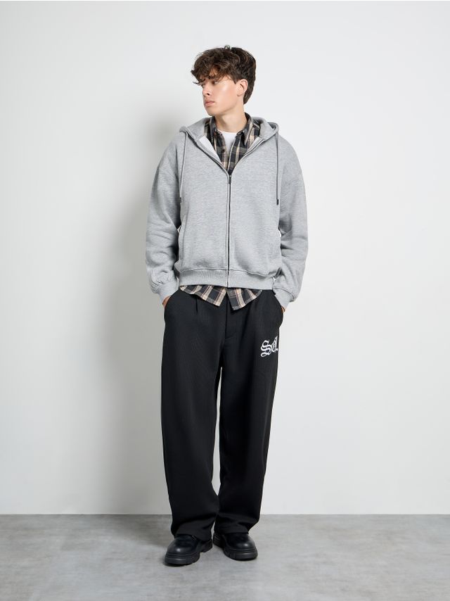 BARREL TROUSERS WITH EMBROIDERY