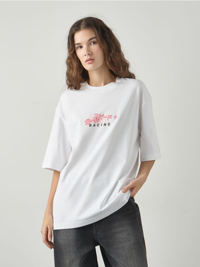 HEAVY COTTON TEE WITH BACK PRINT