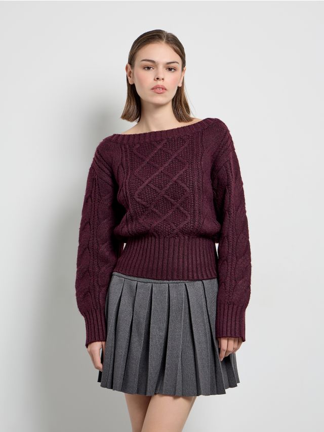 OVERSIZE WOOL ADDED SWEATER