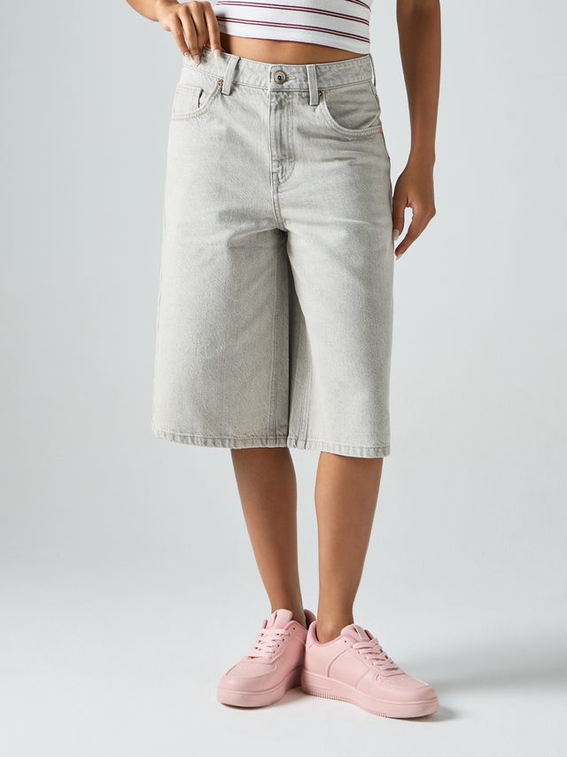 EXTRA BAGGY LONG DENIM BERMUDA