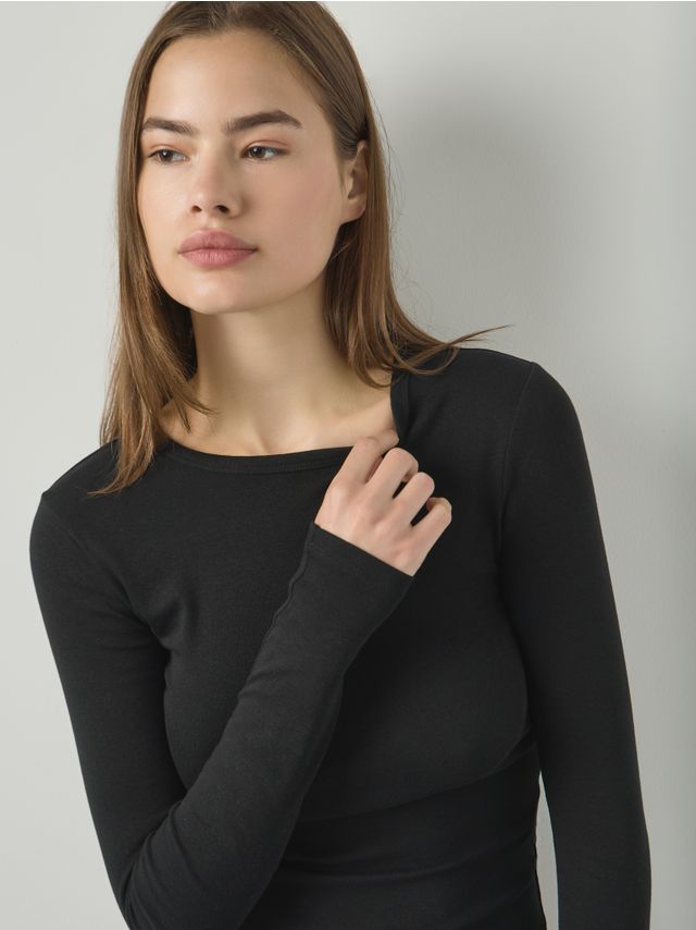 ROUND NECK LONGER LENGTH LONGSLEEVE