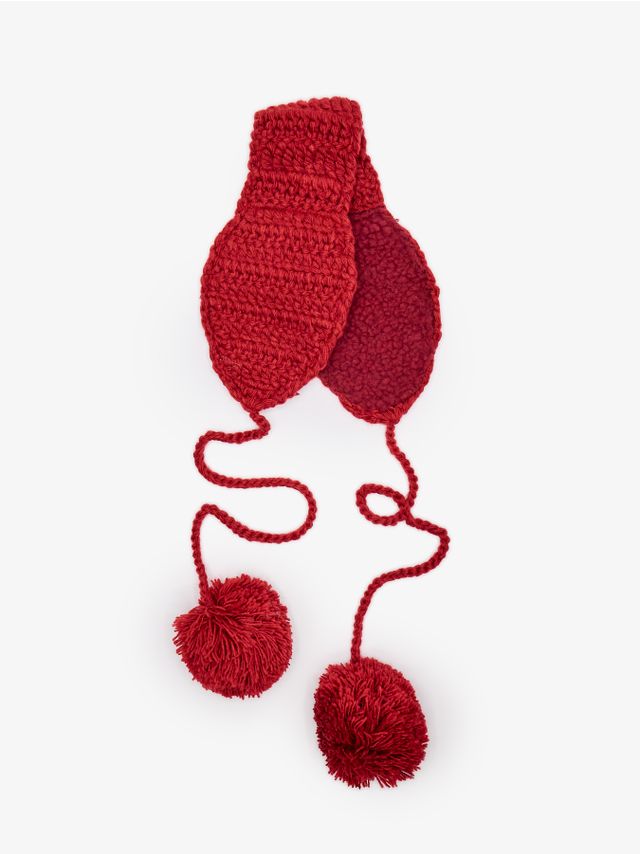 CROCHET EARMUFFS WITH POM-POMS