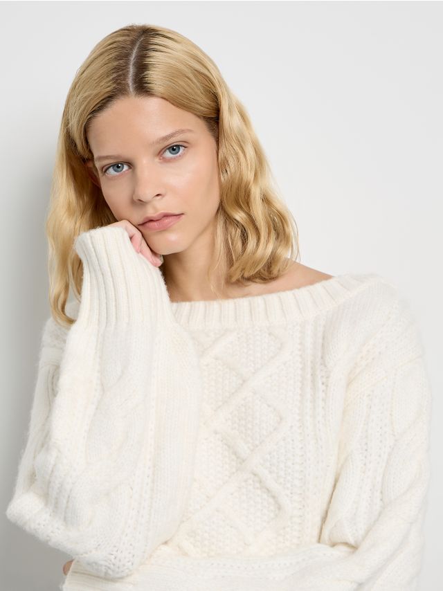 OVERSIZE WOOL ADDED SWEATER