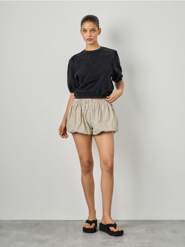 POPLIN SHORTS-BLOOMERS IN CHECKS