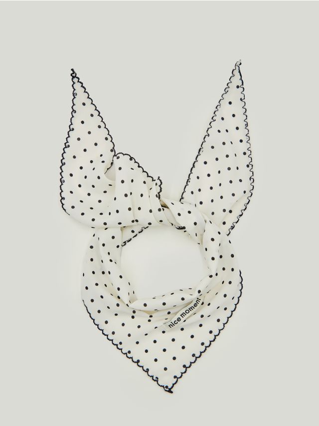 POLKA DOT SATIN SCARF