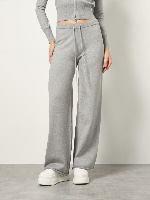 TRICOT WIDE LEG TROUSERS
