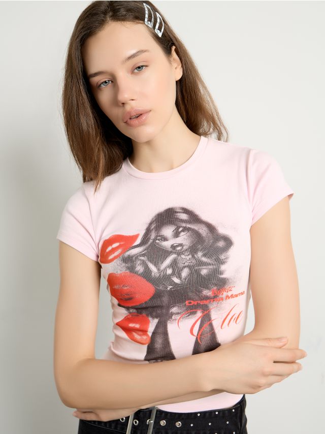 PRINTED TEE ECRU x BRATZ