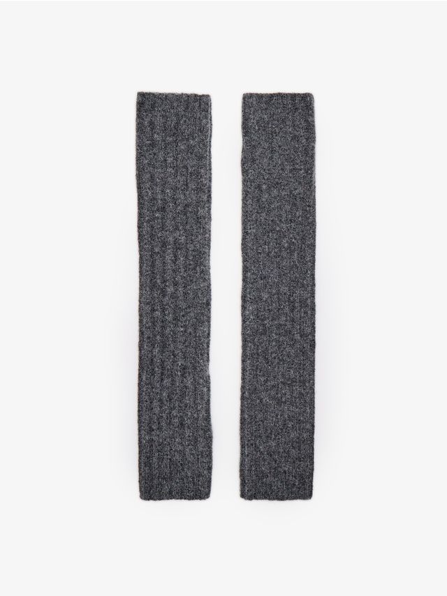 LONG FINGERLESS WOOL ADDED MITTENS