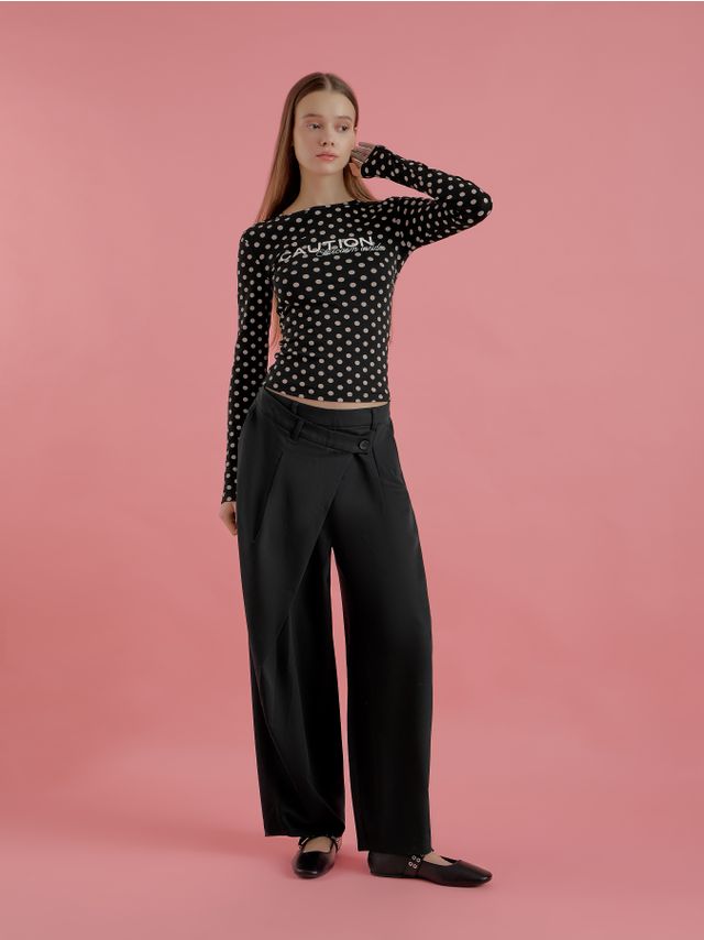 TAILORING TROUSERS WITH CROSSED WAIST