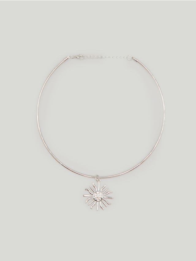 RETRO SUN CHARM NECKLACE