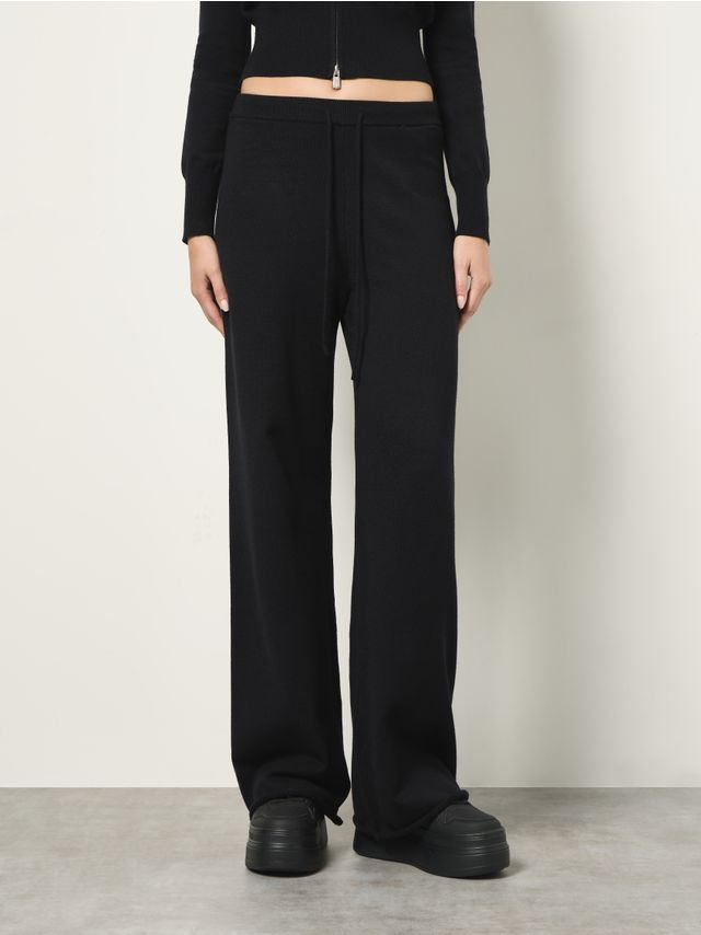 TRICOT WIDE LEG TROUSERS