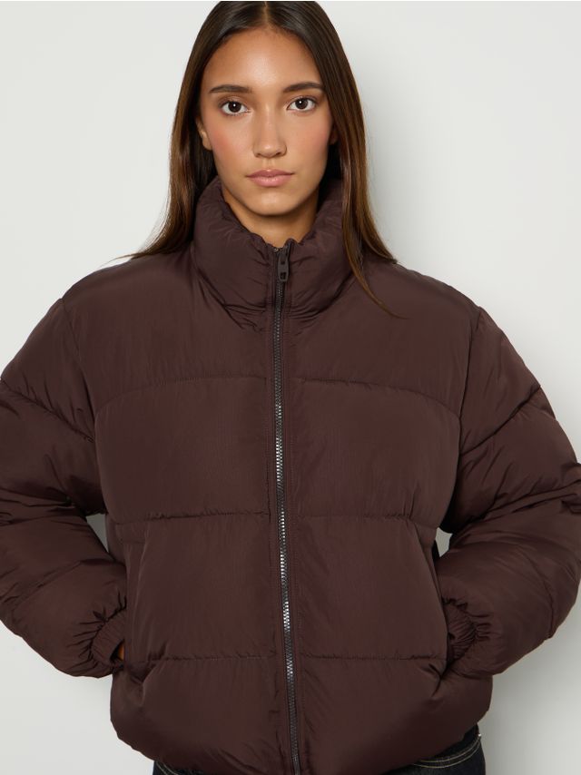 PUFFER JACKET WITH FUNNEL NECK