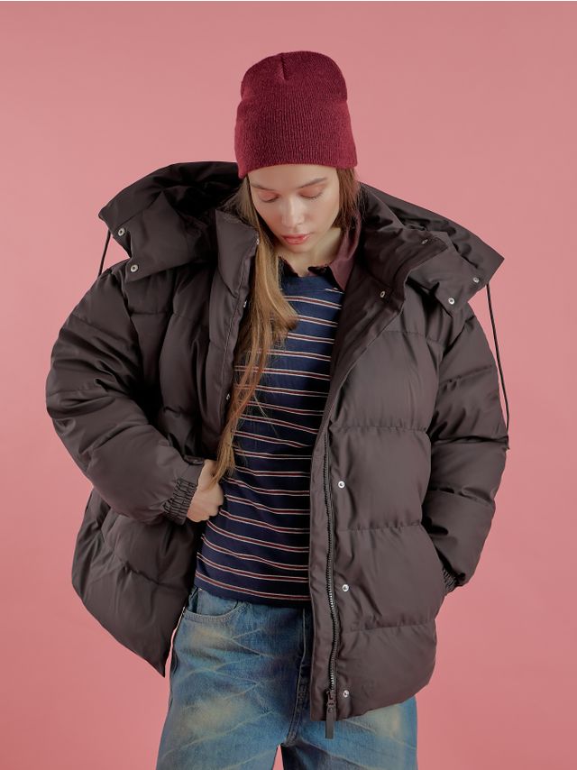COATED TECHNIC PADDED PUFFY JACKET