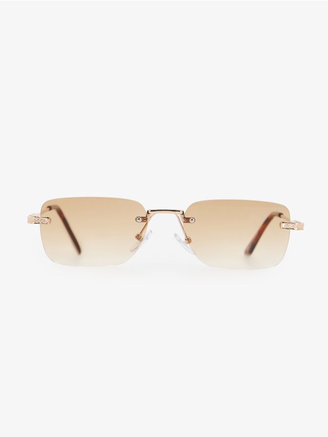 RIMLESS SQUARE GLASSES