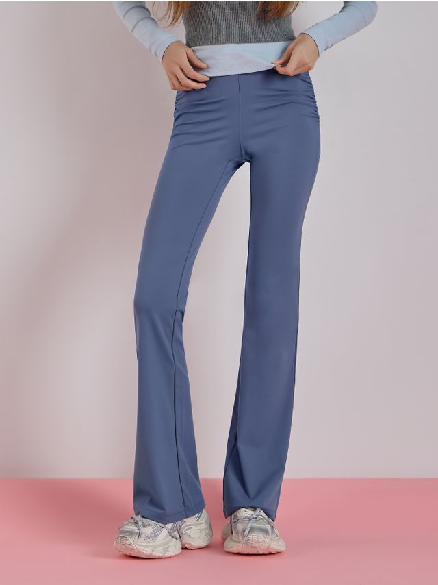 SMOOTH TROUSERS WITH GATHERING
