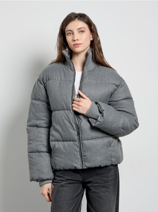 TEXTURED PADDED PUFFY JACKET