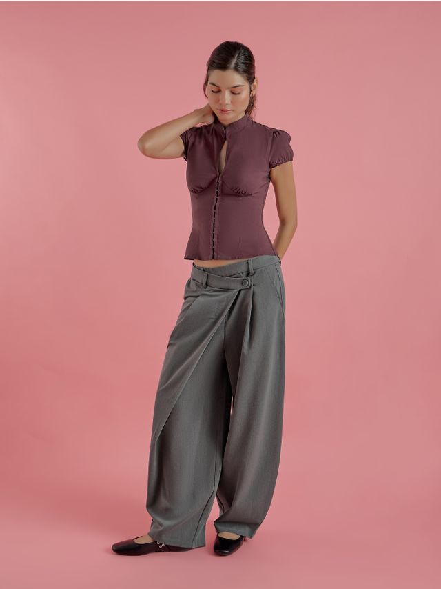 TAILORING TROUSERS WITH CROSSED WAIST