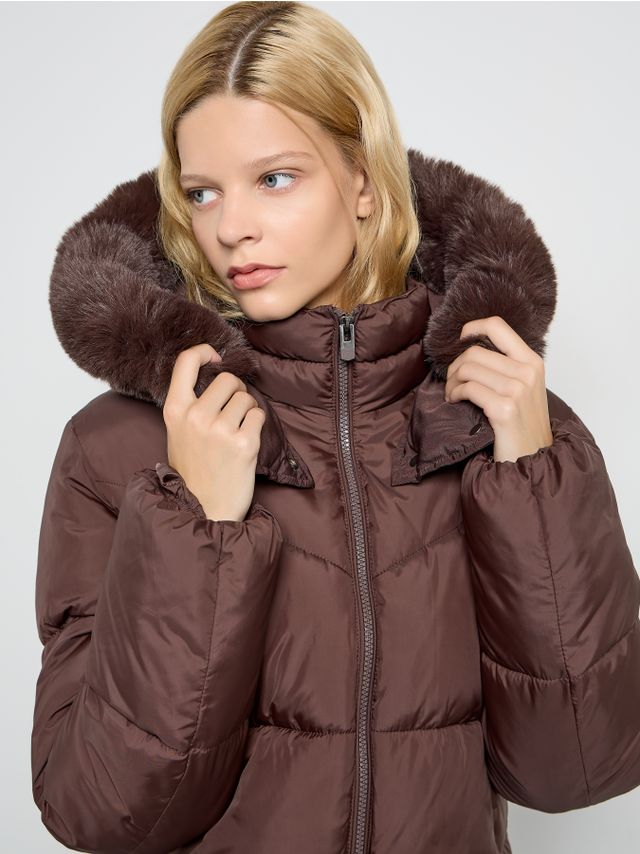 FUR COLLAR PUFFY JACKET
